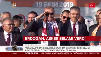 Başkan Erdoğan asker selamı verdi