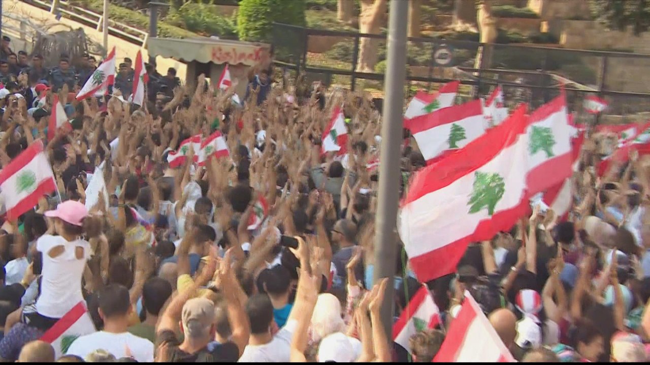 Lebanon's protests gain momentum on third day