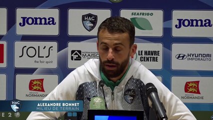 Après HAC - Lorient (2-2), réaction d'Alexandre Bonnet