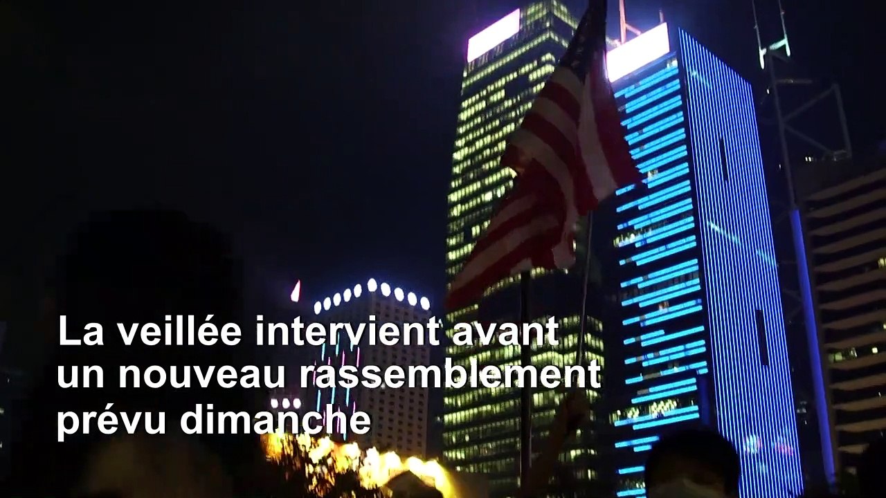 Veillée lumineuse et paisible au centre de Hong Kong