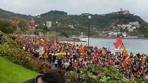 Manifestació a Sant Sebastià en solidaritat amb Catalunya