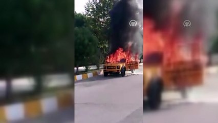 Üniversitelerin tasarladığı elektrikli araç yandı - OSMANİYE