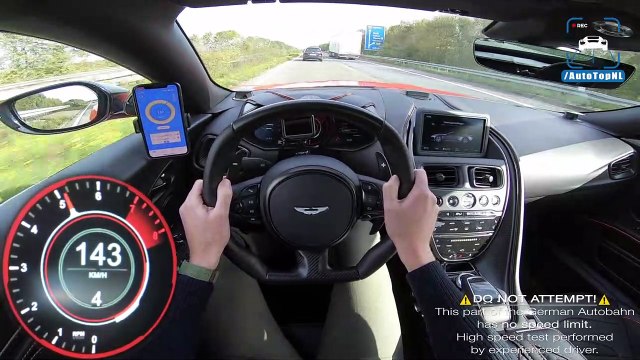 ASTON MARTIN DBS Superleggera 725HP V12 | AUTOBAHN POV 325km/h (NO Speed Limit) by AutoTopNL