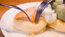 New Yorkers are lining up to try fluffy soufflé pancakes from a Japanese chain — here's what they're like