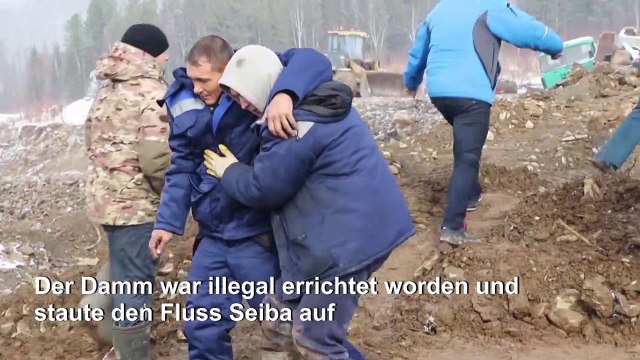 Luftbilder zeigen verheerenden Dammbruch in Sibirien