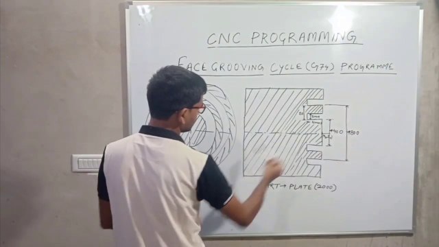 G74 Face grooving cycle!! Face grooving cycle on cnc lathe!! Face grooving programme with G74!! How to make a groove oan face cnc turning machin !!