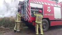 Les pompiers simulent des incendies dans les Fagnes