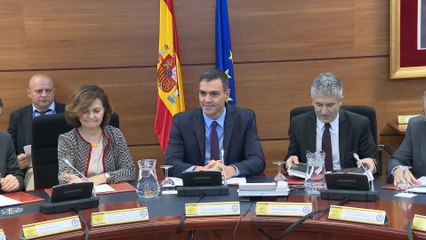 Sánchez preside la reunión del seguimiento de la situación en Cataluña