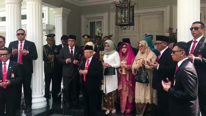 Maruf Amin Pimpin Doa Bersama Sebelum Berangkat Pelantikan