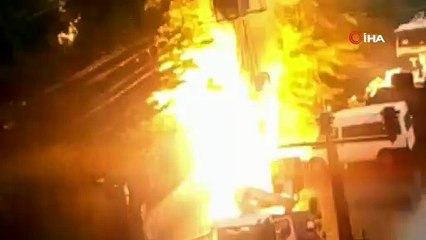Mardin-Mazıdağı'nda trafo bomba gibi patladı