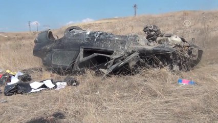 Tarlaya devrilen otomobilin sürücüsü öldü - ANKARA
