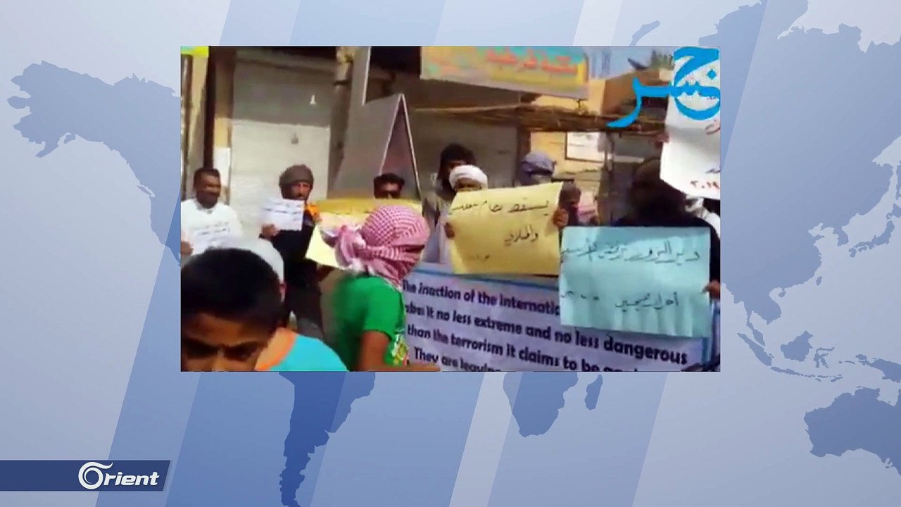 مظاهرات في ديرالزور والرقة رفضاً لدخول ميليشيا أسد إلى شرق الفرات