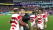 Japan players embrace after tough loss
