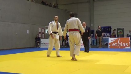 Clément Bouzidi (Marcel Clause Quaregnon) vs Vincent Collard (Neupré Wallonie) en finale pour le bronze -66kg au Régional seniors 2019 (par Simon Barzyczak)