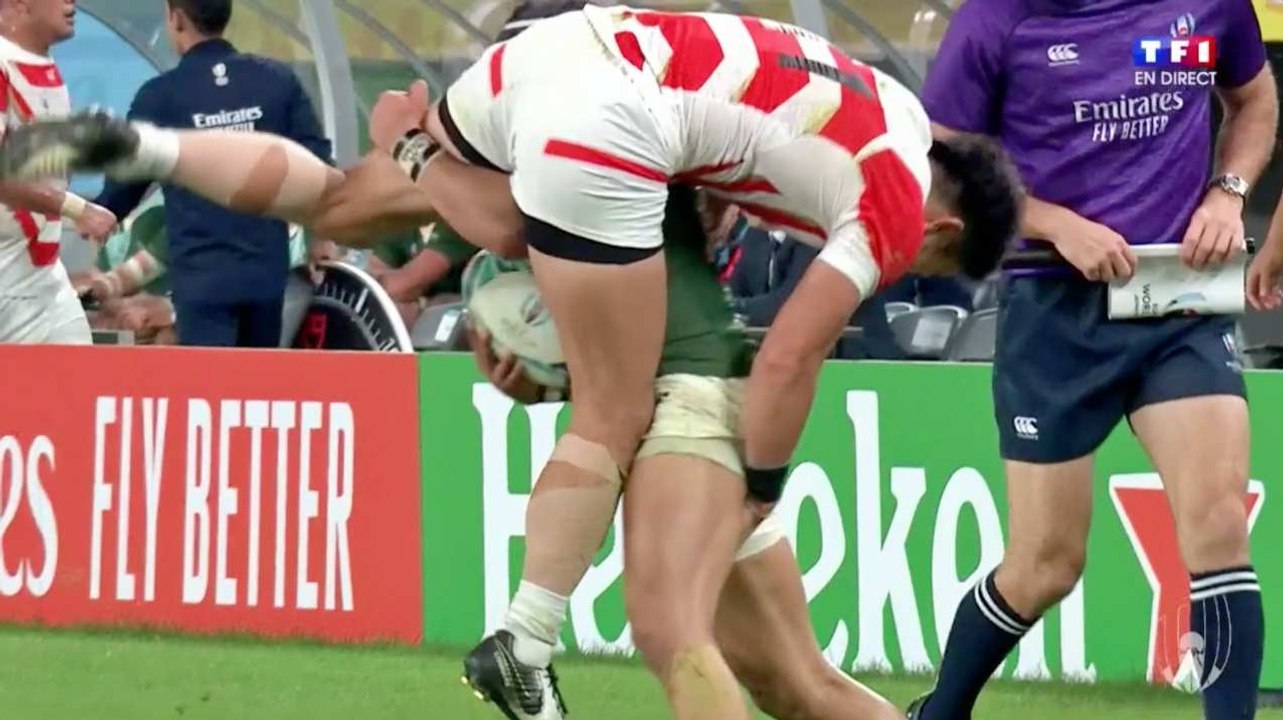 La prise de judo de Cheslin Kolbe sur un joueur japonais