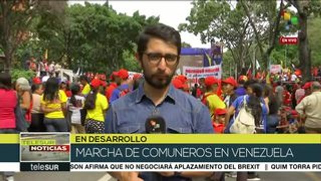 Se desarrolla marcha de comuneros en Venezuela