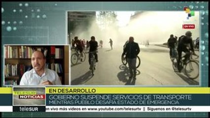 Freire: estado de emergencia en Chile recuerda a dictadura