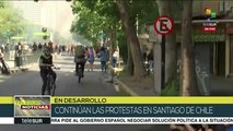 Pese al estado de excepción, continúan protestas en Santiago de Chile