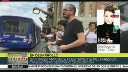 Protestas en Santiago de Chile continúan este sábado 19 de octubre