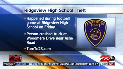 Police confirm truck was stole during high school football game