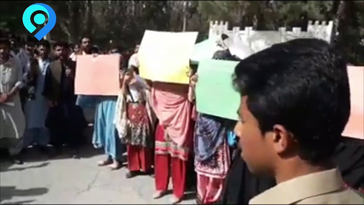 Baloch students protesting against the harrasment of female students of Balochistan university