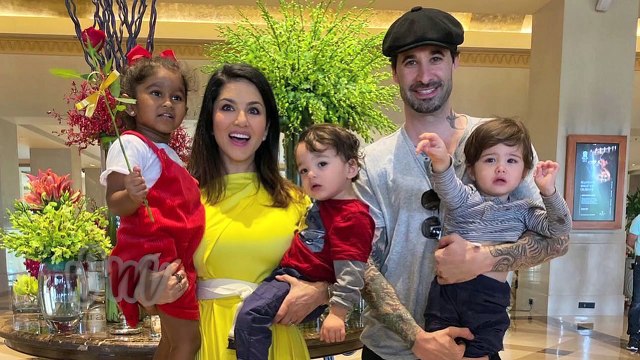 Sunny Leone shares a passionate kiss with hubby and birthday boy Daniel Weber!