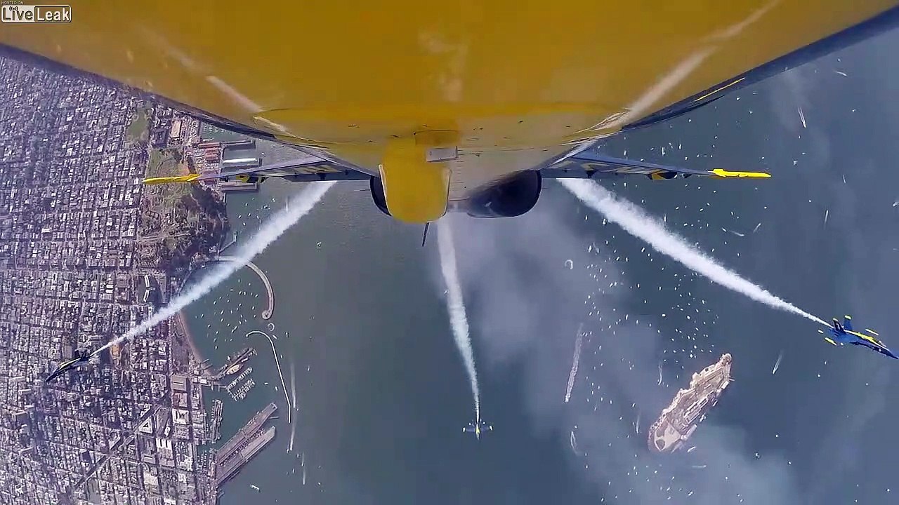 Caméra embarquée sur les avions de la patrouille de l'air américaine : Blue Angels