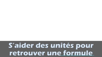 Retrouver facilement une formule