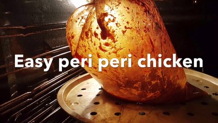 Peri peri chicken in plastic bag