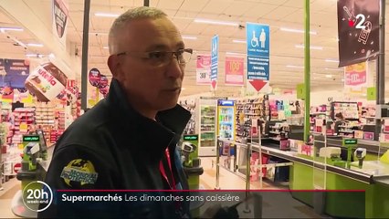 Travail le dimanche : des caisses automatiques sans hôtesses