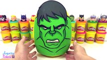 Huevo Sorpresa Gigante de Hulk de Los Vengadores en Español de Plastilina Play Doh