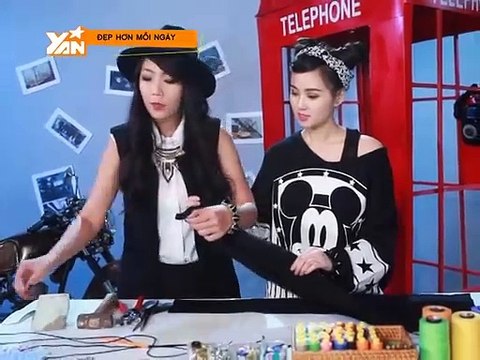 DIY II Tái chế quần legging và áo sơ mi dài tay phong cách II YANNEWS
