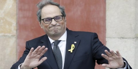 “Que le den el Goya”: El vídeo del pobre Torra cabreado como un mono porque Sánchez no se pone al teléfono