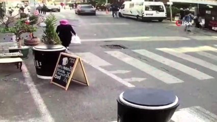 İstanbul'da akıl almaz kaza kamerada