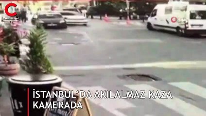 İstanbul’da akılalmaz kaza kamerada