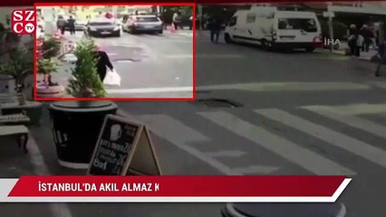 İStanbul'da inanılmaz kaza anı kamerada