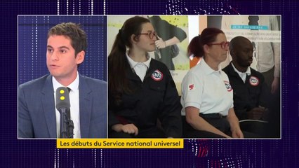 Service national universel : "Les jeunes vont découvrir ce que c'est de s'engager", estime le secrétaire d'État Gabriel Attal