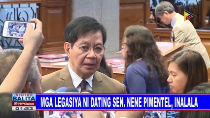 Mga legasiya ni dating Sen. Nene Pimentel, inalala