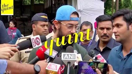 Скачать видео: Maharashtra Polls: Bollywood Actor Amir Khan Casts His Vote in Mumbai