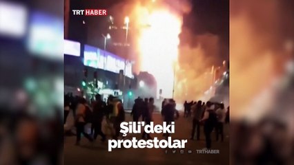 Şili'deki zam protestoları şiddetli ayaklanmaya dönüştü