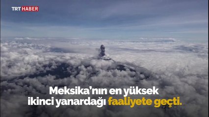 Popocatepetl Yanardağı havadan görüntülendi