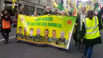 Kurds and Londoners gather to protest Turkey's military operation in Syria