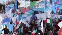 Roma - #OrgoglioItaliano, Morelli carica la piazza e presenta Salvini (19.10.19)