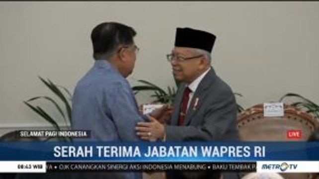 Serah Terima Jabatan Wapres, Ma'ruf Amin Resmi Gantikan JK