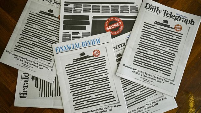 Australia: giornali si autocensurano, battaglia per la libertà di stampa