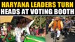 Haryana Polls: Leaders cast their votes in unique manner, video viral | OneIndia News