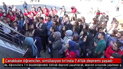 Çanakkale öğrenciler, simülasyon tır'ında 7.4'lük depremi yaşadı