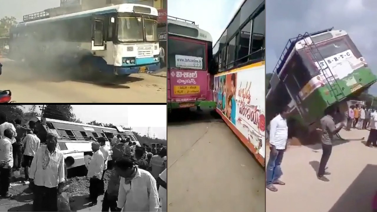 Negligence Of Temporary RTC Driver In Telangana...