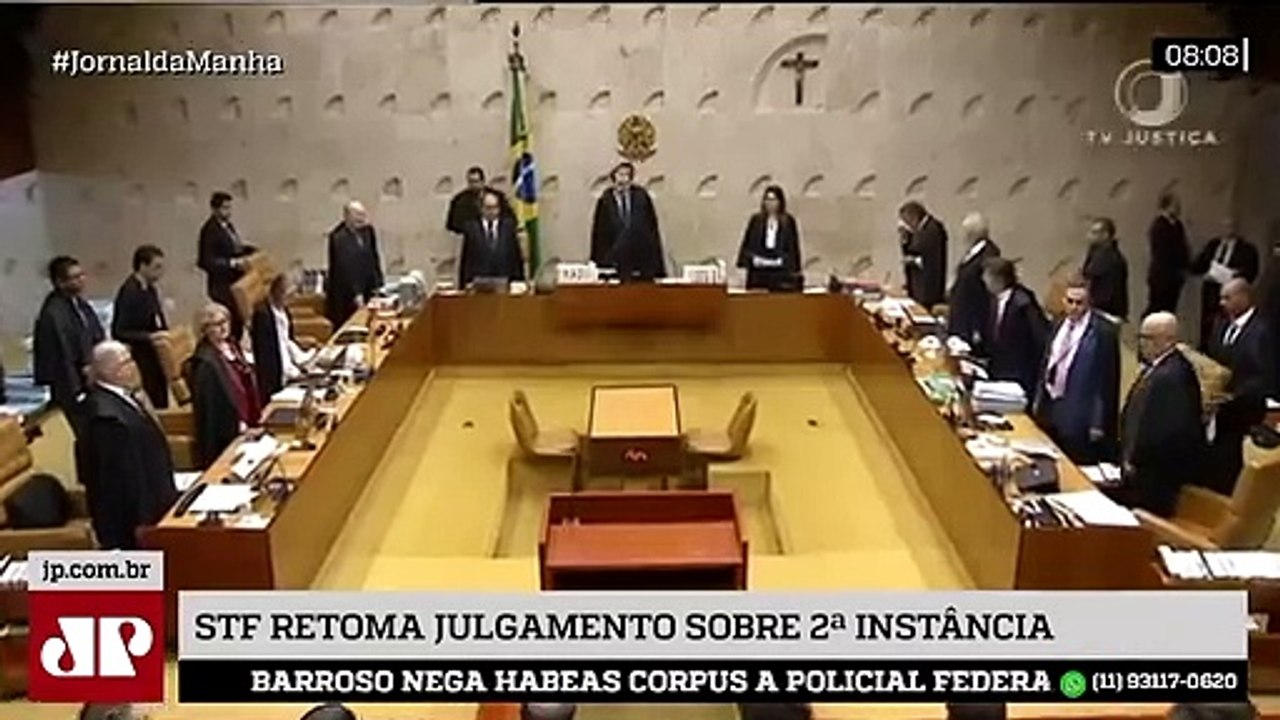STF vai retomar na quarta julgamento sobre prisão após condenação em 2ª instância