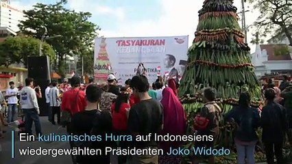 Indonesien: Riesiger Gemüseturm zu Ehren von Präsident Widodo